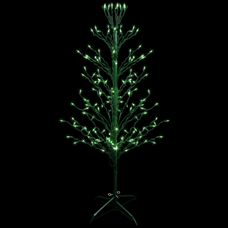 Arbre de Noël pré-éclairé vert cascade, H 4 pi