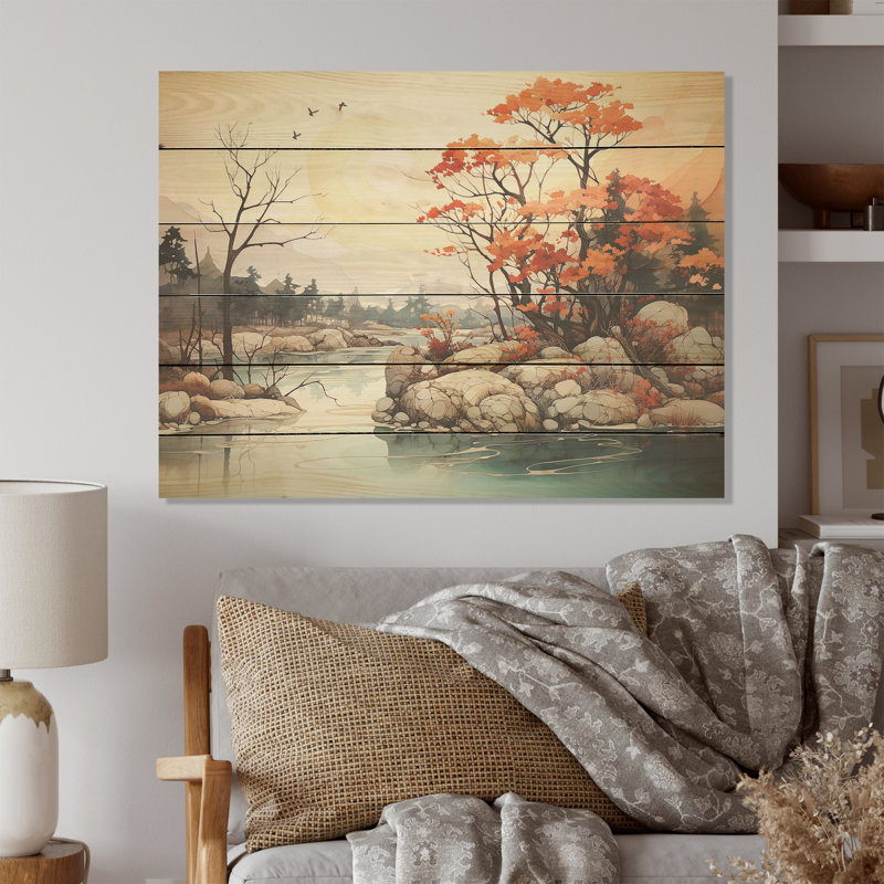 «Harmony», art mural sur bois de pin naturel, H 10 po x l 20 po