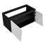 Meuble-lavabo 40 po, fixation murale, armoire à fermeture en douceur, look moderne, blanc et noir, contreplaqué, meuble-lavabo avec rangement suffisant 40 po, porte, style et généreux