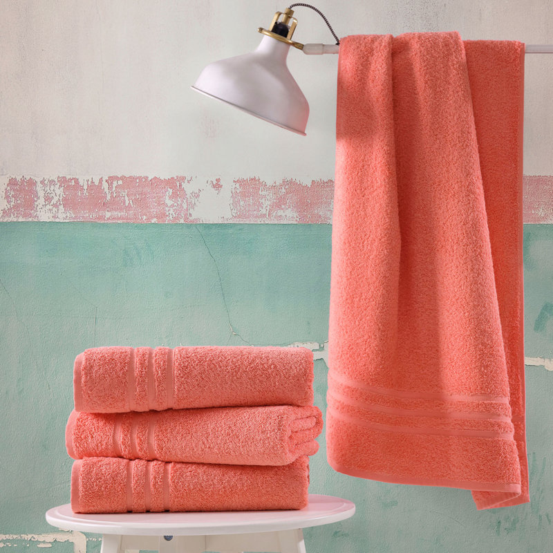 Ensemble de serviettes de bain 100% coton doux et moelleux de qualité supérieure Besednice, Orange