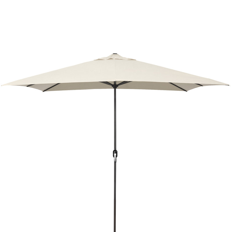 Parasol d'extérieur rectangulaire à manivelle 10 pi x 6 pi Houchin, Naturel