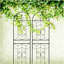 Ensemble de 2 treillis de jardin en métal 71 po x 19,7 po antirouille pour plantes grimpantes-1702831431