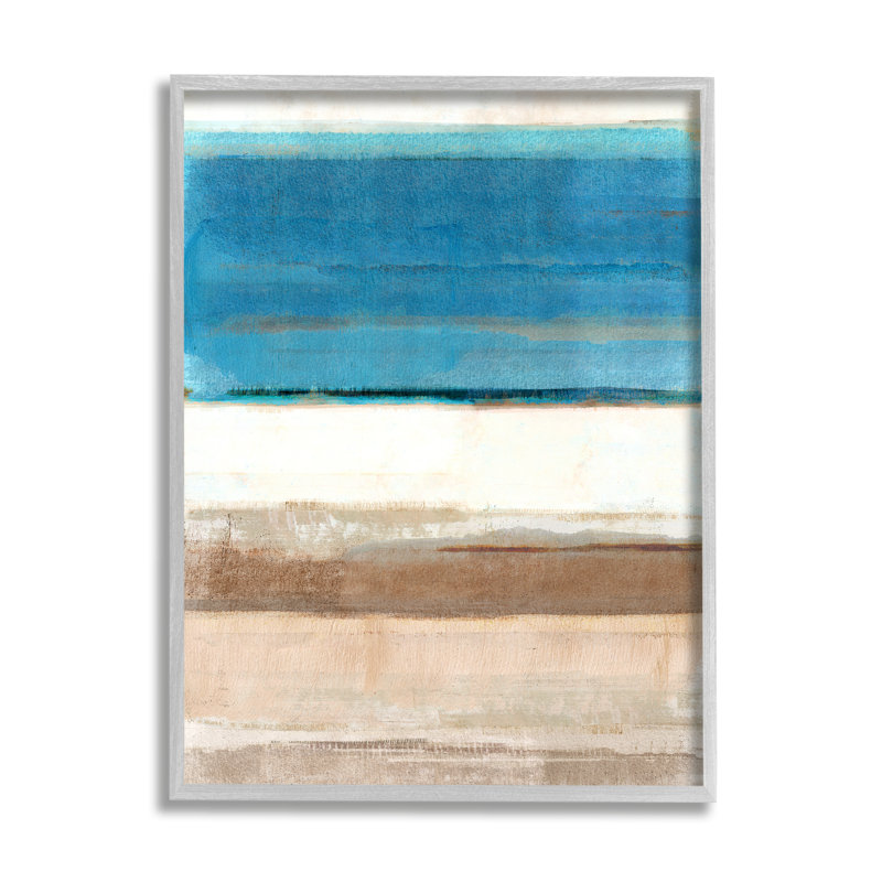 Abstrait bleu et brun clair, impression sur bois, Estampe numérique Farmhouse, H 30 po x l 24 po x P 1,5 po