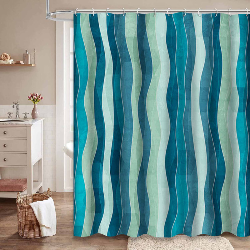 Rideau de douche Abstract Wave, L 72 po x l 72 po
