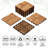 Natural Acacia Wood Interlocking Deck Tiles 12″x12″-122500073