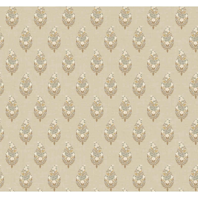 Papier peint motif cachemire, Lin