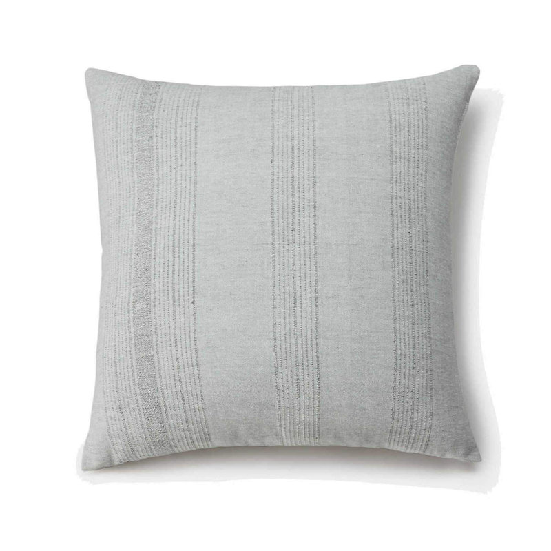 Cotton Throw Pillow, Gray