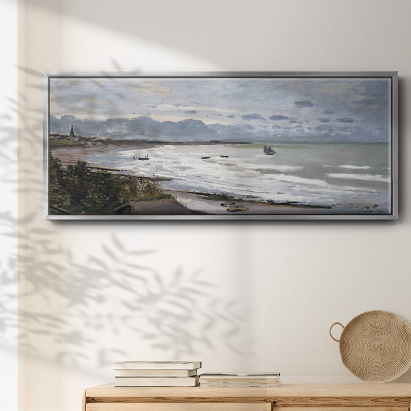 The Beach at Saint- Framed Canvas, 20" H x 50" W