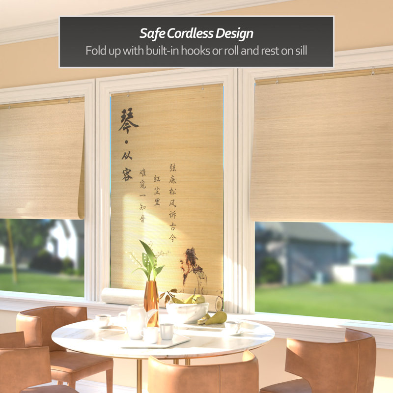 Bamboo Window Shade Blind - Philosopher 36" W, 36"W x 72"L