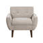 Chaise d'appoint rembourrée et capitonnée-1099036713