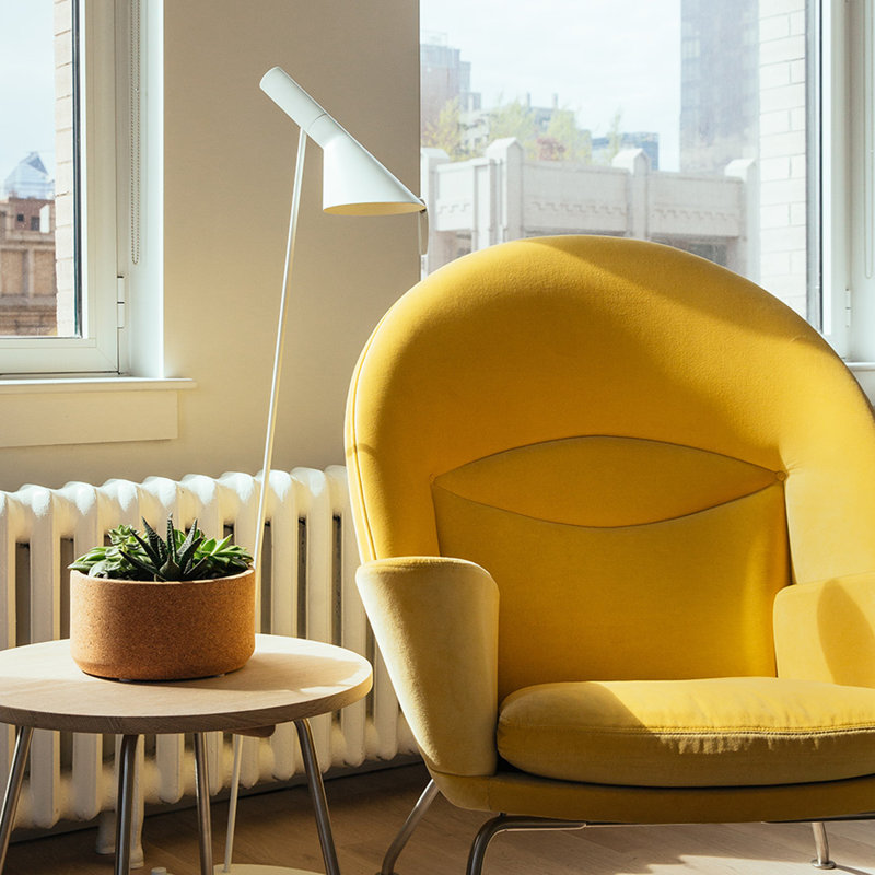 AJ Task Floor Lamp, Soft Lemon, Soft Lemon