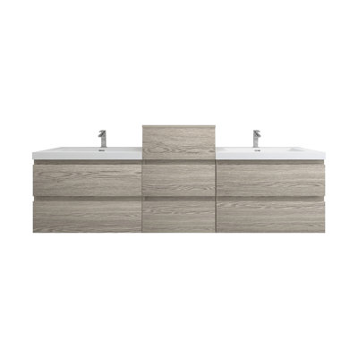 Ensemble de meuble-lavabo mural double 103 po Moreno Bailey