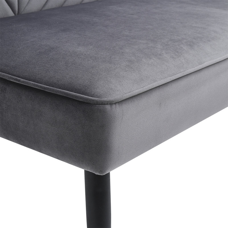 Faning Velvet Upholstered Bench
