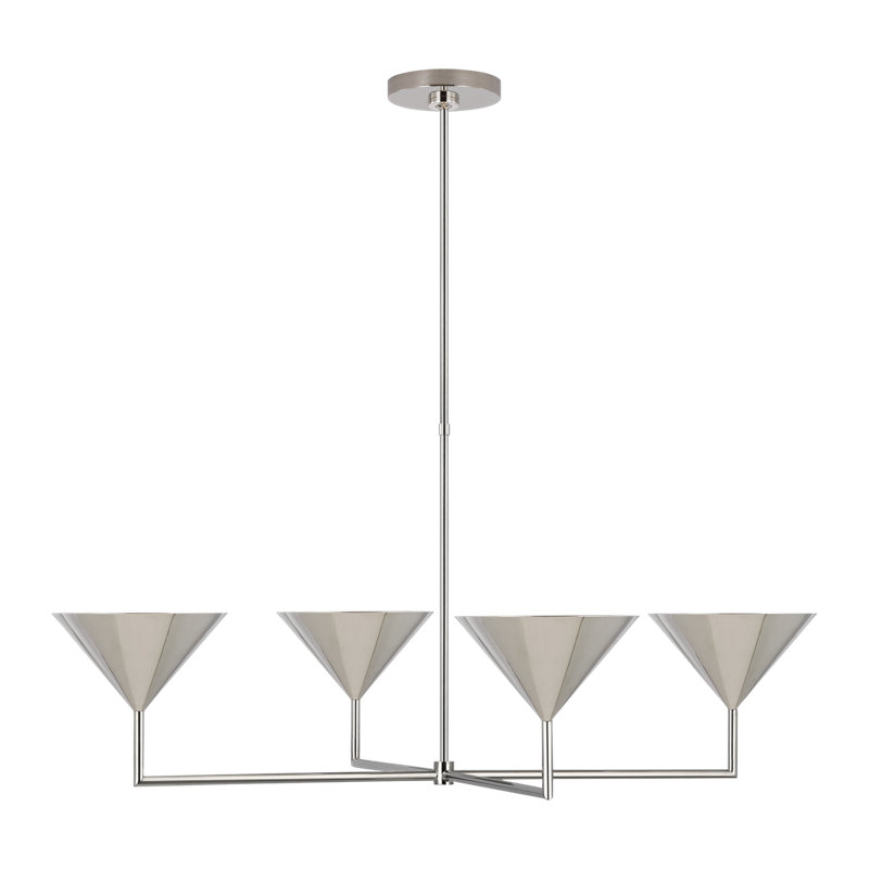Orsay 4 - Light Chandelier, Polished Nickel