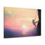 «Man Climbing High Mountain Nature Wilderness», photographie sur toile-2036293280
