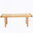 Modern and minimalist rectangular rattan tabletop with rubber wooden legs, imitation rattan woven Chinese side table