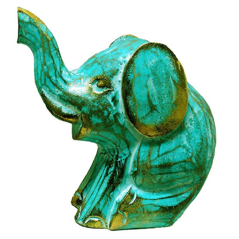 Figurine Caffey, H 6 po x l 7 po x P 4,5 po, Vert