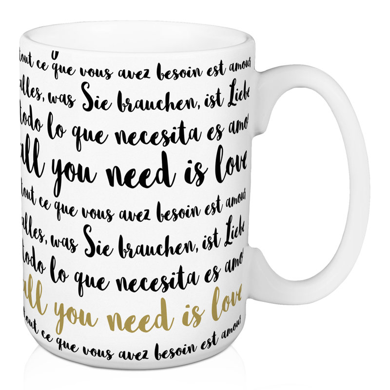Grande tasse à café love langues Hucksley, 15 oz