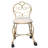 Elegant Gold 18" Vanity Stool with Smooth-Rolling Casters-213667221