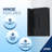 Nautis XL 38.25 - 39.25 in. W x 80 in. H Hinged Frameless Shower Door W/ Ultra-Bright Frosted Glass-93065350