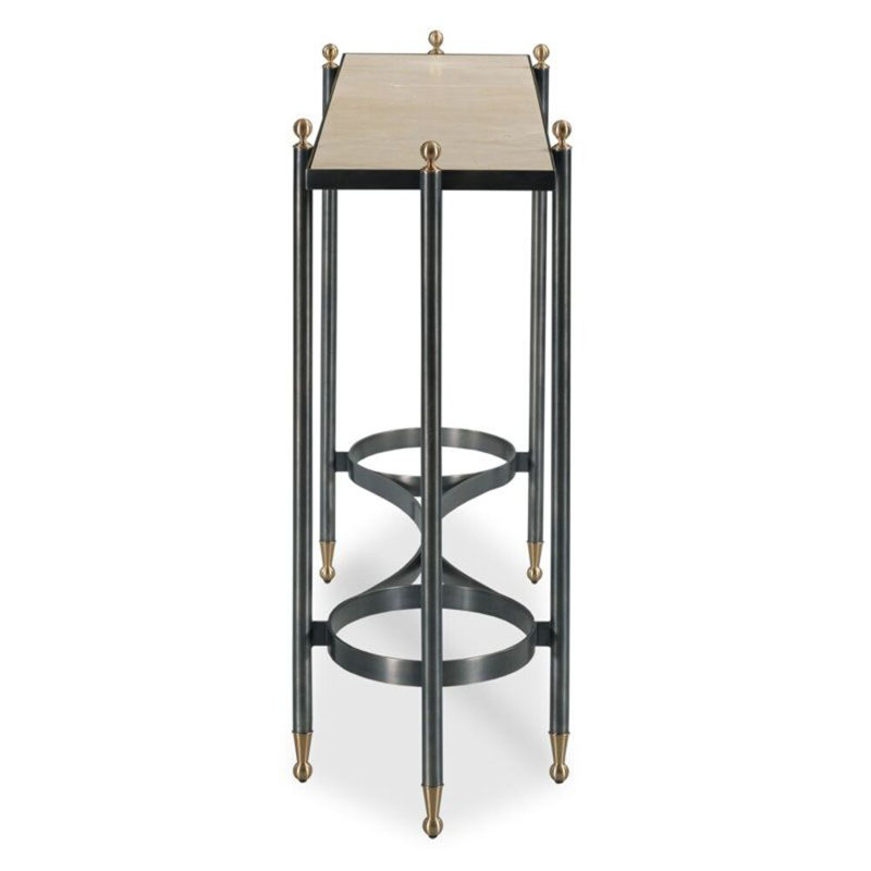 Lyle 58'' W Stone Console Table, Spanish Marble