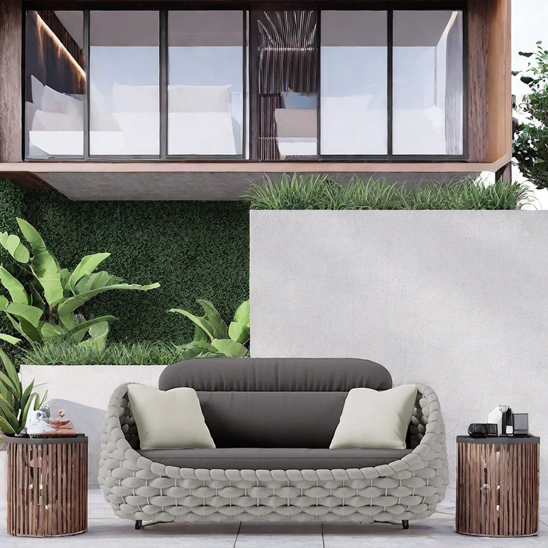Modern patio outdoor sofa.