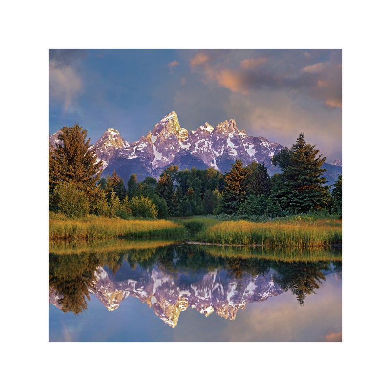 Grand Tetons From Schwabacher Landing, Grand Teton National Park, Wyoming by Tim Fitzharris - Wrapped Canvas Print