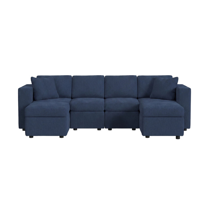 Canapé Lockheart, Polyester bleu