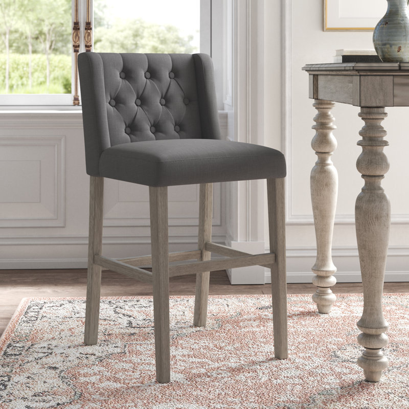 Tabouret de bar et de comptoir Reia, Tabouret de bar (siège d'une hauteur de 29 po), Brun, Gris
