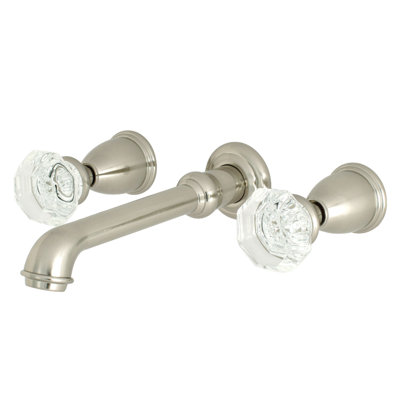 Kingston Brass Celebrity Two-Handle 3-Hole Wall Mount Bathroom Faucet