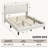 Upholstered Bed Frame with Channel Tufted Headboard-124323809-97872335