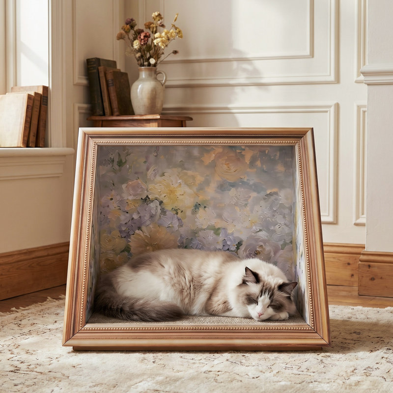  Maison de chat avec griffoir Retro Art, Blossom
