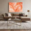 Aquarelle abstraite, art mural sur toile beige-2124831162