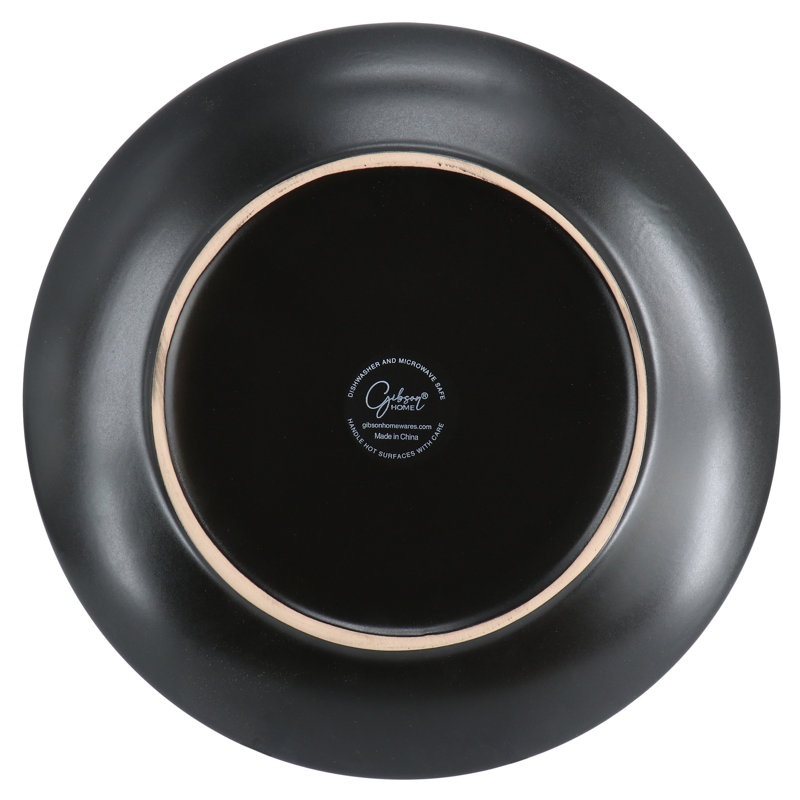 Service de table rond 12 pièces HomeStyle Divertissant Everyday Plus, Noir