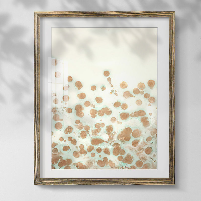 Reproduction d'une étude de suspension en bronze II encadrée sur papier, Noyer