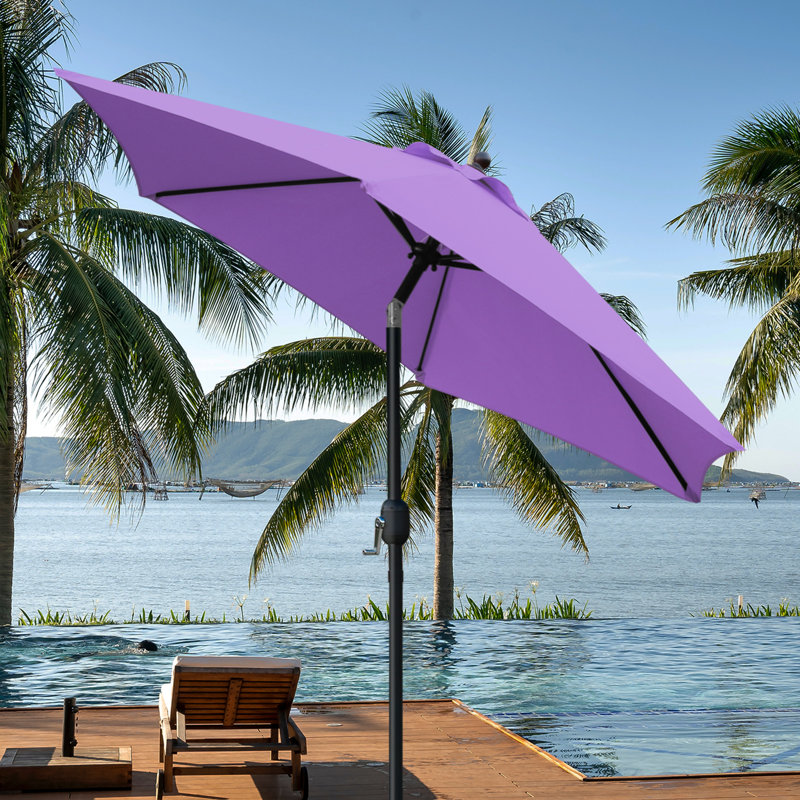 Parasol de marché inclinable 90 po Keiwarren, Mauve