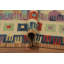 Light Blue Wool Kilim Flat Weave Area Rug 7x10