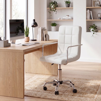 Office Desk Chair With Arms, Adjustable, Swivel, Comfortable Desk Chair, UKFR Certified