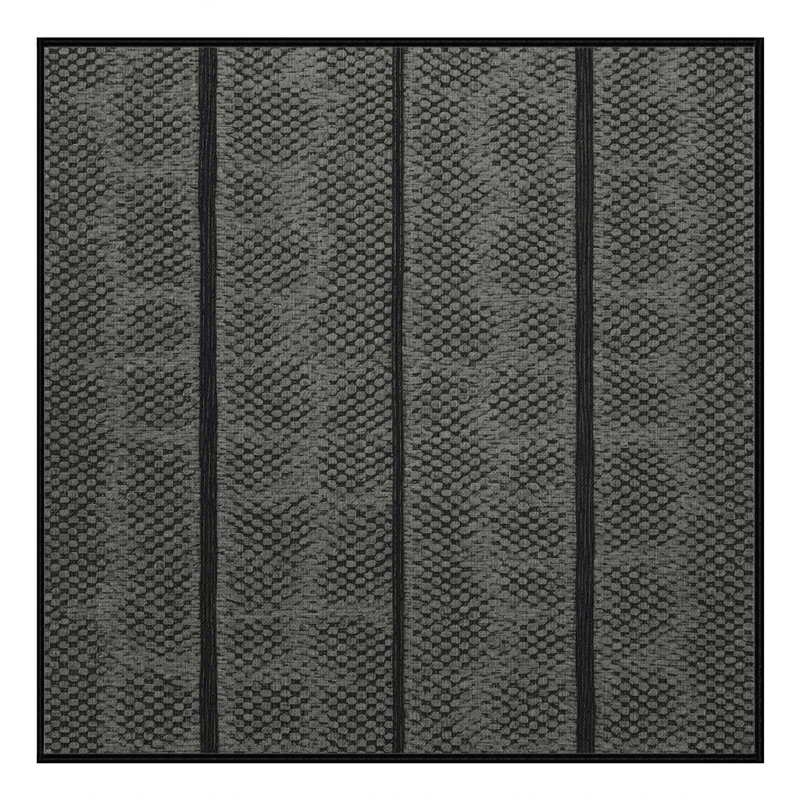 Tapis gris en treillis lavable à la machine, Carré 4 pi
