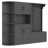 Multifunctional Left-Right Combination Hall Cabinet (Can Be Used Separately) With Storage And 4 Hooks, Storage Cabinet/ Hall Tree 2 In 1 For Living Room, Kitchen And Hallway, Black-823404595