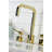 Kingston Brass Hallerbos Two-Handle 3-Hole Deck Mount Widespread Bathroom Faucet with Push Pop-Up Drain-87094663