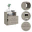 Nightstand 20"H, Two Drawers, One Shelf, Superior Top, Light Grey-121052756