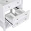 Meuble-lavabo 24 po avec lavabo en céramique blanc, bois massif, tiroir et tablette ouverte Magnificence Modern