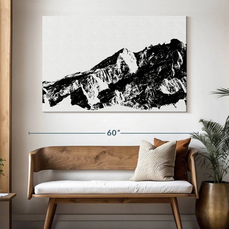 BW Mountains I, 34" H x 51" W
