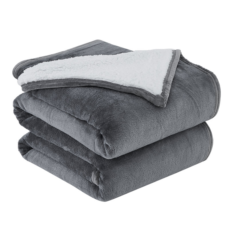 Jeté en sherpa surdimensionné et confortable Southshore Fine Linens, Très grand, Ardoise