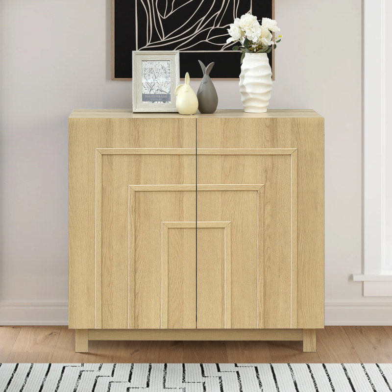 Ann 32" W Modern  Sideboard Cabinet, Oak
