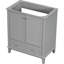 Base de meuble-lavabo 30 po en gris, bois massif et planche, multifonctionnelle avec porte et tablette réglable, tiroir, base d'armoire grise à assembler, style moderne, multifonctionnelle,