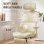 Chaise de bureau ergonomique en filet avec repose-pieds et appui-tête réglable - Chaise de bureau inclinable à haut dossier avec support lombaire pour le bureau personnel-1212603784-1212212262