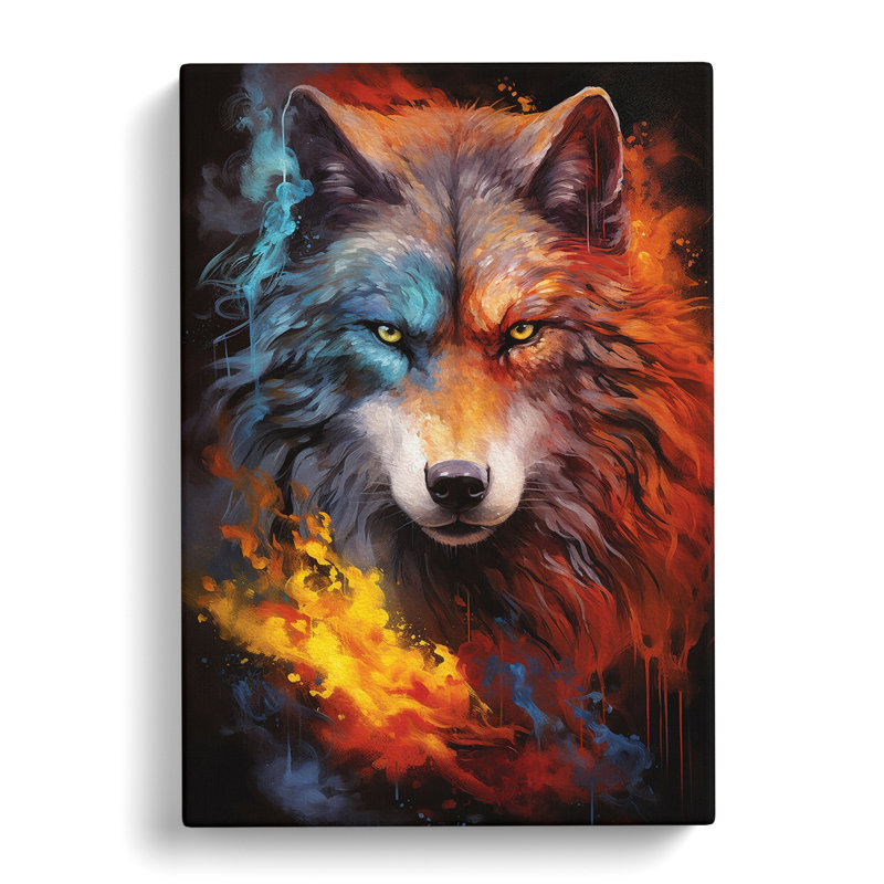 Wolf Symbolism - No Frame Print, 60cm H x 40cm W x 3cm D