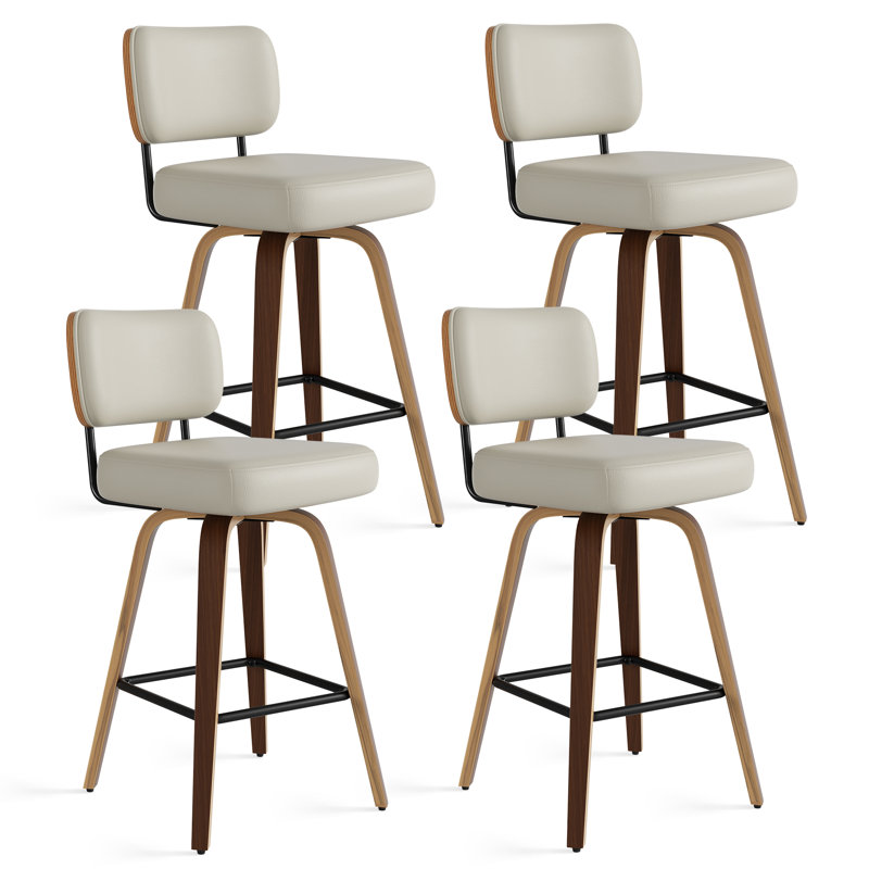 Tabouret pivotant rembourré à hauteur de bar, 4, Terre